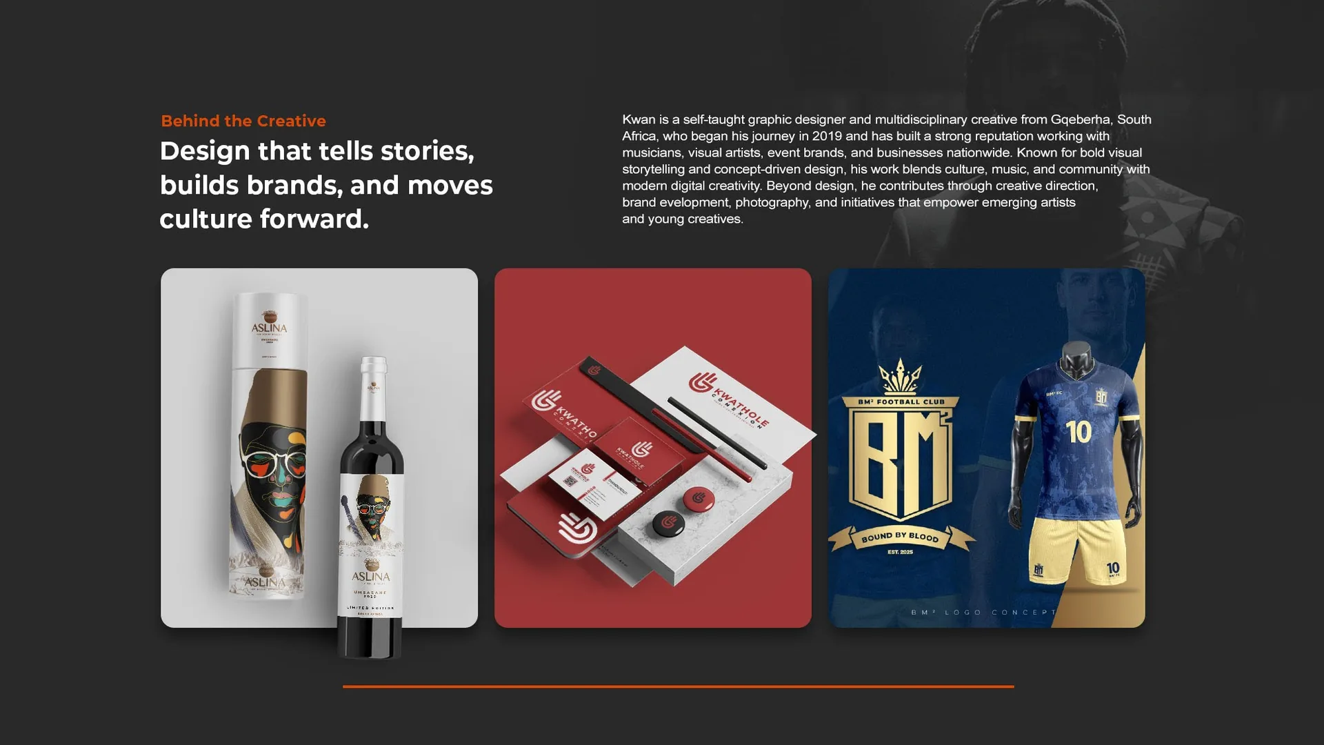 Asuna, Kwathole and BM² Football Club brand work side by side